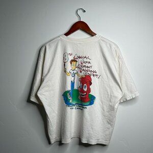 90s vintage cropped white T-shirt